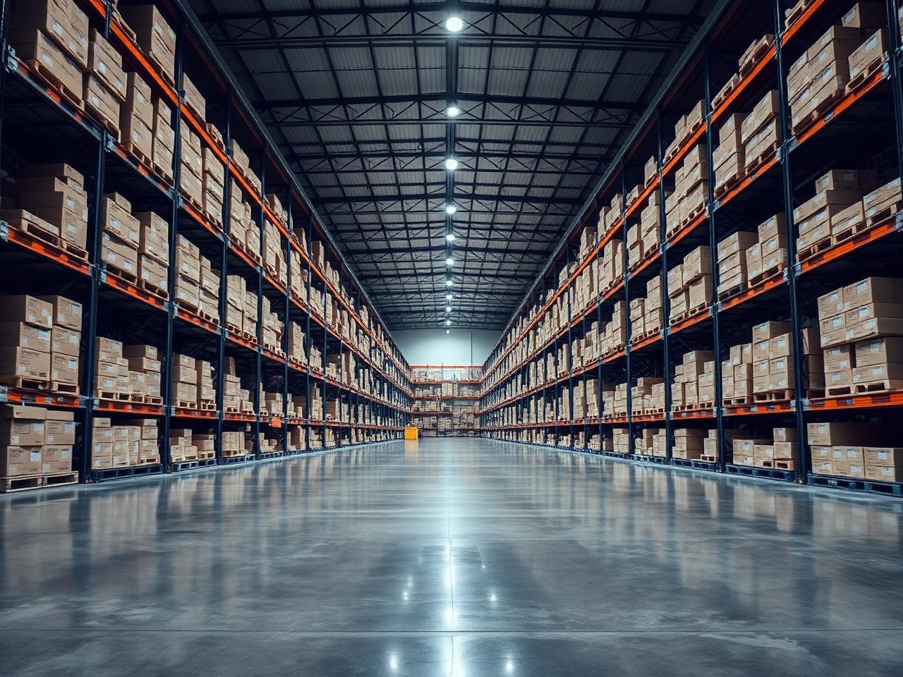 Interior of modern warehouse